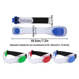 Hitopin LED Bracelets, 3 Pieces LED Light Bracelet, Adjustable Light Bracelet, Outdoor Light Bracelets with 2 Different Modes, for Running, Jogging, Hiking, Cycling, Concert, Camping, Outdoor Sports
