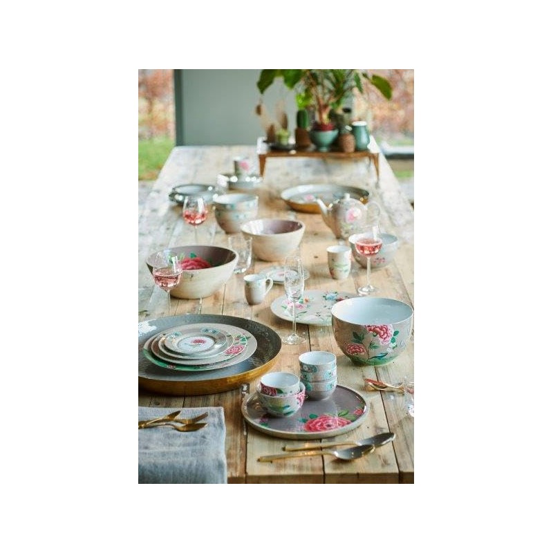 Pip Studio Set of 2 Small Cups Blushing Birds Khaki