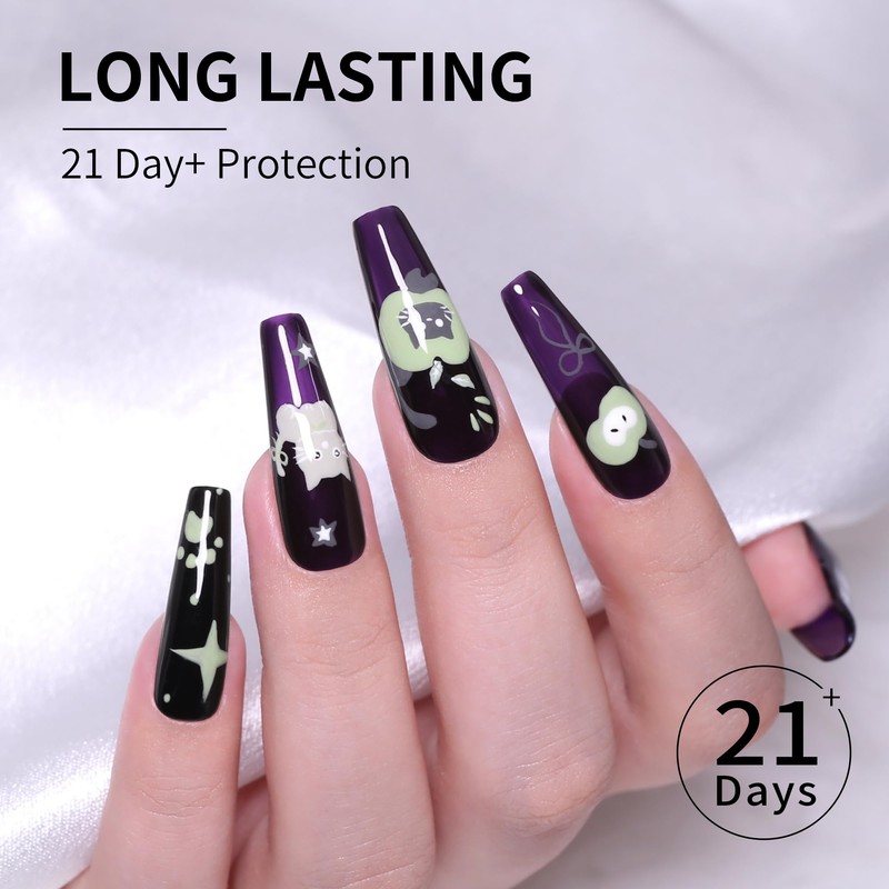 10ml Dark Purple Gel Nail Polish Soak Off UV LED