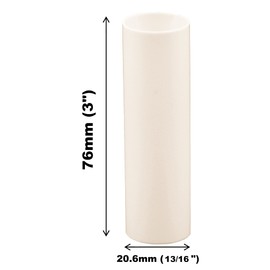 Creative Hobbies 3 Inch Tall Cream Plastic Candle Covers Sleeves Chandelier Socket Covers - Slip Over E12 Candelabra Base Sockets | Set of 6