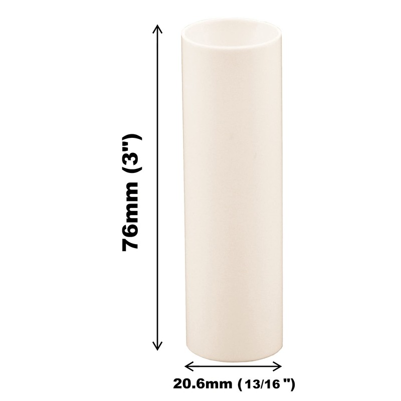 Creative Hobbies 3 Inch Tall Cream Plastic Candle Covers Sleeves