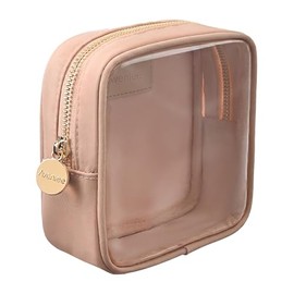 Aveniee - Pequeña bolsa de maquillaje transparente, bonita bolsa de maquillaje esencial, bolsa transparente con cierre, bolsas de cosméticos para muje