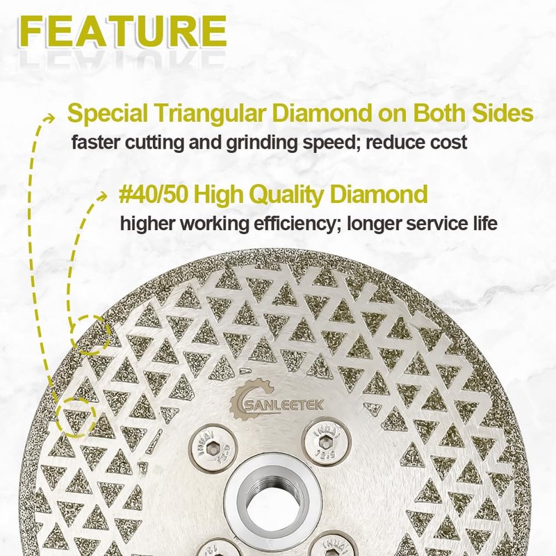 Diamond Cutting Grinding Disc 9"(230mm) - Double Side Coated Electroplated