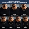 Fiusem 14K Gold Plated Wheat Chain Necklace for Men, 3mm