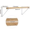 IBUYKE Wall Mounted Clothes Rack, Wood Wall Mounted Clothes Rail,