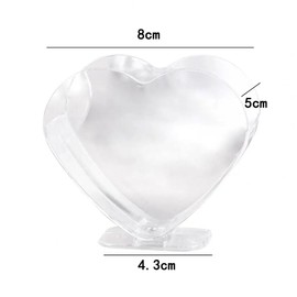 zaoalife 20pcs Plastic Mini Dessert Cup Heart-Shaped Parfait Cup Tiramisu Cup Disposable and Reusable, Ice Cream Bowls for Party Weddings Desserts