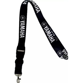 MotoGP YAMAHA BLACK LANDYARD Neck Keychain Metal key Ring  Strap  Nylon New