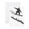 CafePress Snowboarder Folded Greeting Card Glossy