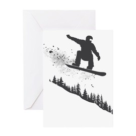 CafePress Snowboarder Folded Greeting Card Glossy