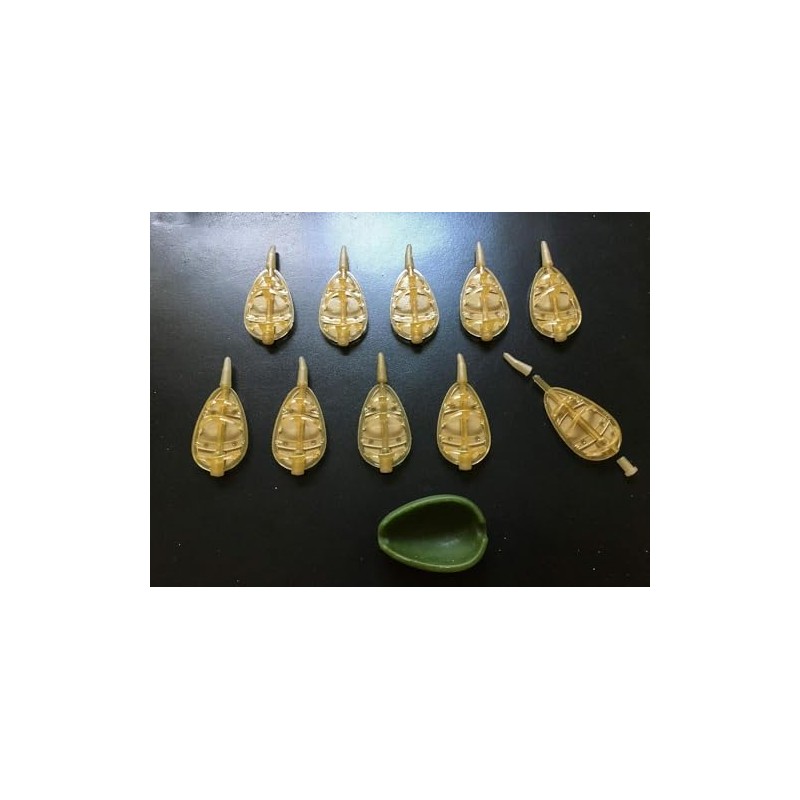 10 X INLINE METHOD FEEDERS + MOULD. Choose 20g, 30g,