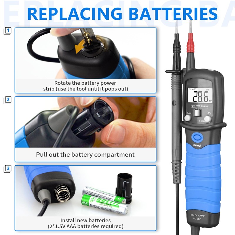 Digital Multimeter Continuity Tester Voltmeter Voltage Tester 6000 Counts Current