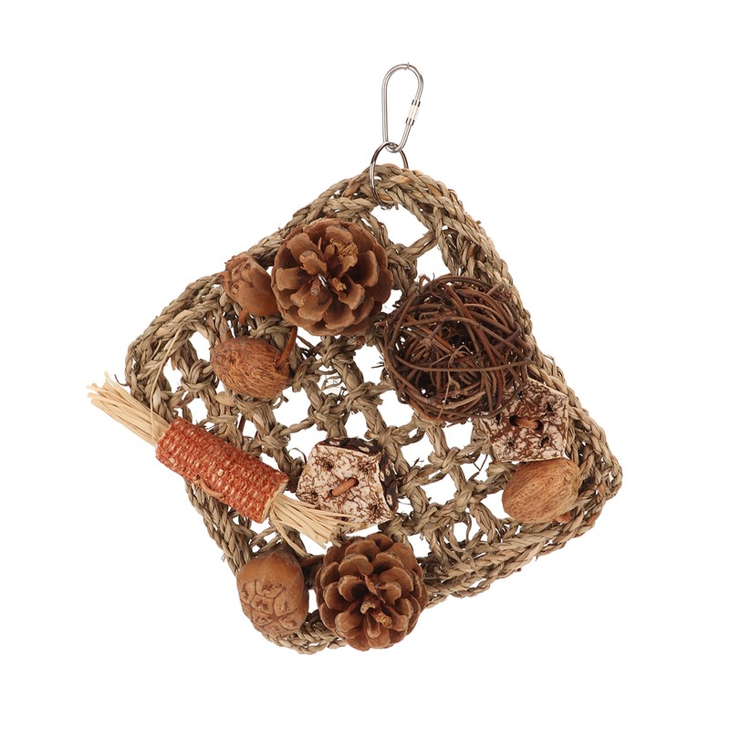 Bird Climbing Net Rattan Ball Pine Cone Corn Cob Nuts