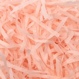 Haobase 100g Shredded Tissue Paper, Raffia Paper Shreds for Gift Boxes Hamper Filling and Packging, Party Supplies Accessories (Peach Pink)