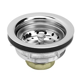 Highcraft 9736 Lucky 7 Heavy Duty Kitchen Sink (3-1/2 Inch) Stainless Steel Drain Assembly With Strainer Basket-and Water Stopper, Single