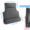 3-in-1 Lumbar Support Pillow with Headrest for Recliner, Memory Foam