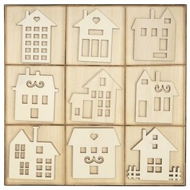 Ideen mit Herz Scatter Decoration | Christmas | Advent | House Decoration | Houses | Filigree Winter Motifs | 27 Pieces