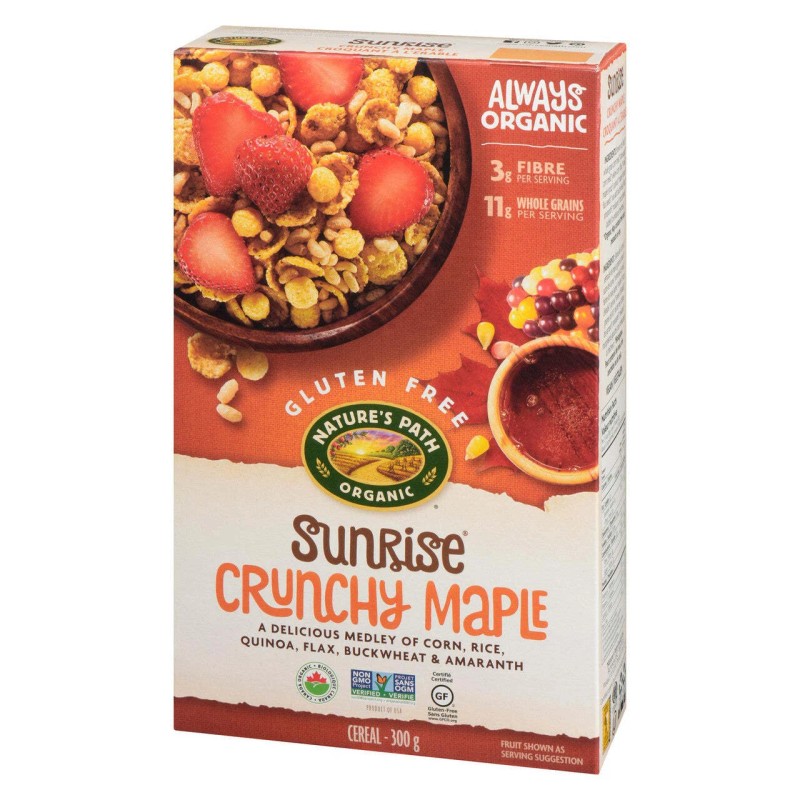 Nature's Path Sunrise Crunchy Maple, Gluten Free, Organic Cereal, 300g/10.5
