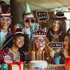 38 Pcs Birthday Photo Booth Props Kit-Pink