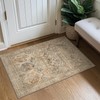 Bavni Area Rug 2x3 Machine Washable Vintage Distressed Print Ultra-Thin