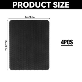 cobee 4 Pcs Shoe Heel Repair, Rubber Heel Protector Kit for Boots, Adhesive Stickers Anti-Skid Insoles Replacement Tool for Repairing Leather Shoes, Sneakers, Shoe Bottom Protector(10 * 15cm)