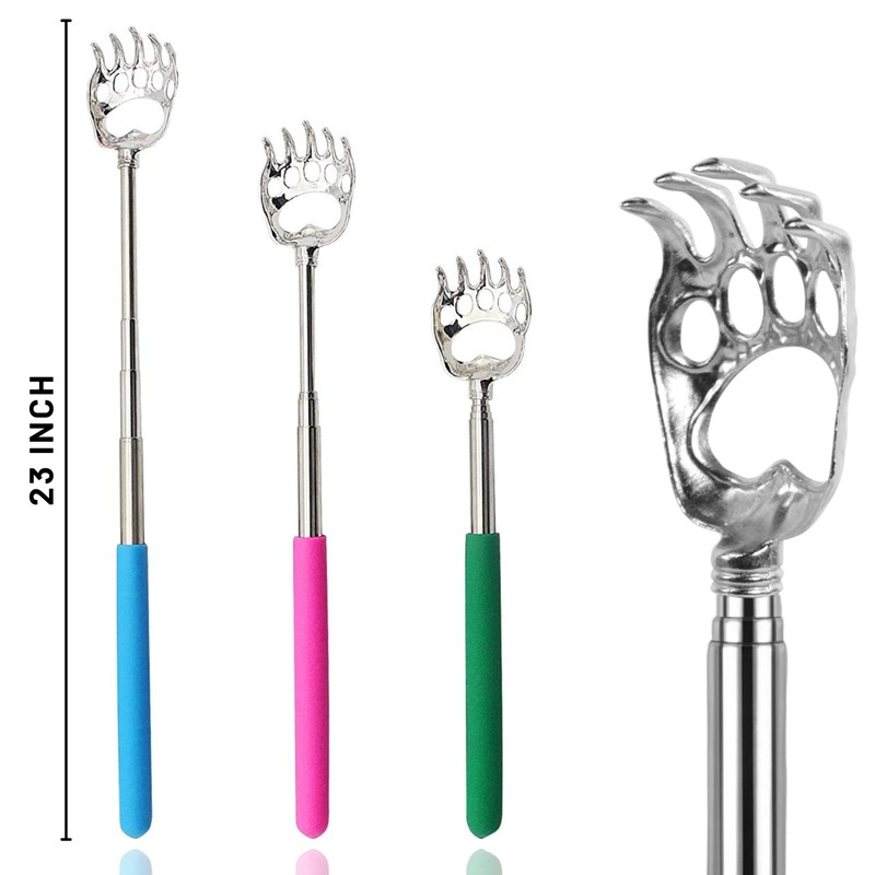 Back Scratcher, Bear Claw Telescopic Back Massager Tool with Soft