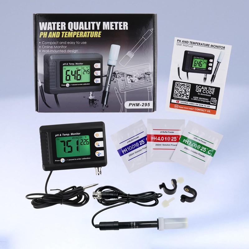 Gain Express 2 in 1 Digital PH and Temperature Monitor,