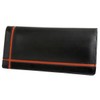 United HOMME UH-1074 Black Horsehide Cross Line Bi-Fold Long Wallet,