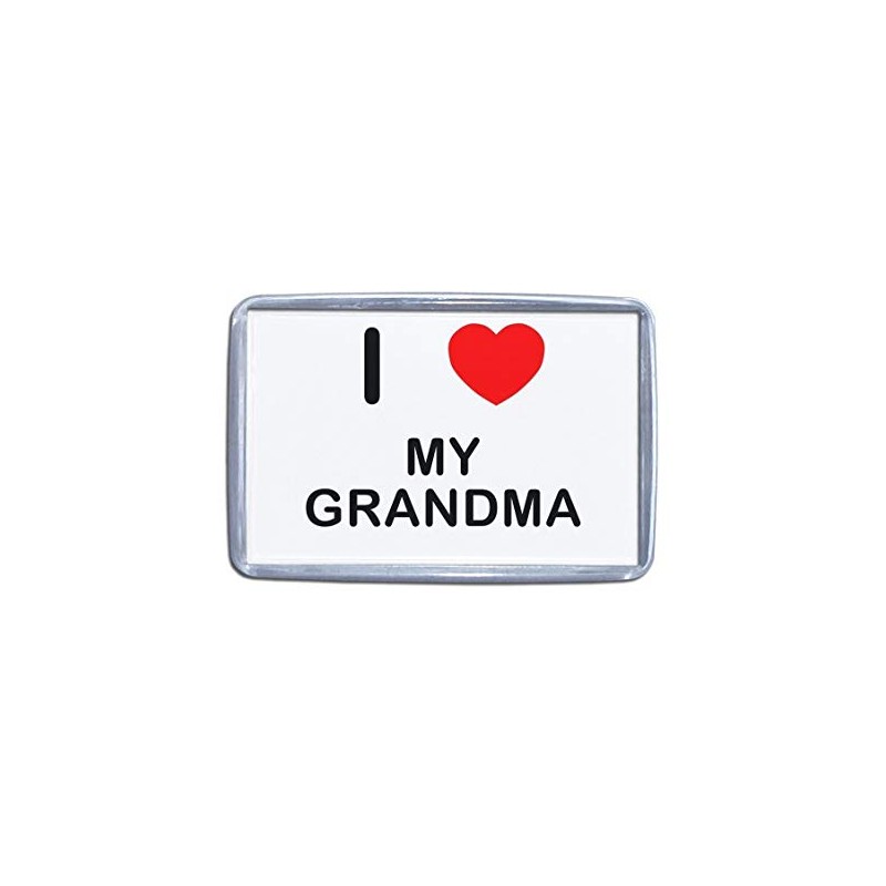 I Love My Grandma - Small Plastic Fridge Magnet