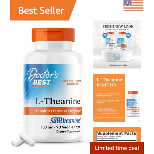 Unbranded 150 mg L-Theanine with Suntheanine - Non-GMO Stress Relief