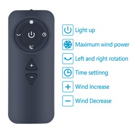CLVIZCXOM New Remote Control Replacement for Ultty Bladeless Tower Fan with Air Purifier, Portable Air Purifier Fan (Black)