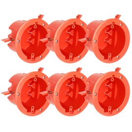 [6 Pack] CLOUDY BAY Round Electrical Box,Old Work Junction Box,Ceiling Box,18 Cubic Inches Pancake Box,UL Listed