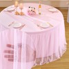 Pink Round Tulle Tablecloth 72 Inch Tulle Round Table Skirt