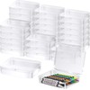 BeapTcely 30 Pcs Plastic Crayon Box with Hinged Lid Clear