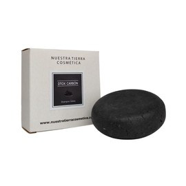 Shampoo Sólido De Carbón Activado, Fórmula Anti-caspa, Color Negro, Forma Ovalada