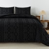 Andency Black Tufted Comforter Set Queen(90x90Inch), 3 Pieces(1 Tufts Comforter,