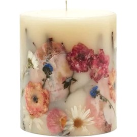 Apricot Rose Small Round Botanical Candle