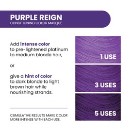 ALOXXI InstaBoost PURPLE Color Depositing Conditioner Mask â€“ Instant Temporary Hair Color Dye - Hair Color Masque for Deep Conditioning (Purple Reign), 6.8 Fl Oz (Pack of 1)