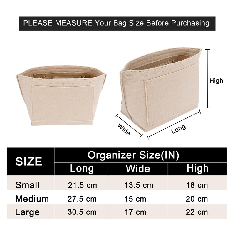 LOUKAYCCI Felt Purse Organizer Insert for Longchamp Le Pliage L