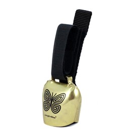 swisstrailbell® Mexico Edition Gold Bell: Black Mariposa, Black Band, Bicycle Bell, Trailbell, Signal Bell