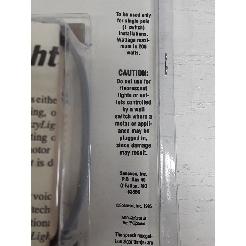 Sonovox New Lot Of 3 Lazy Light Voice Activated Recognition