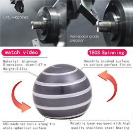 Desk Toys for Fidget Kinetic Cool-Gadgets: 180 Seconds Spinning Toy, Cool-Stuff Thing for Adult Teen Children Kid, Optical-Illusion Stress-Relief Gifts Ball for Man Women Home Office School Christmas