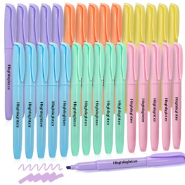 Duchong 30 Count Highlighters, Pastel Highlighters Assorted Colors Bulks, Chisel Tip Dry-Quickly Highlighter Markers for Adult Kids, Office Classroom Must Have, School Supplies for Teachers