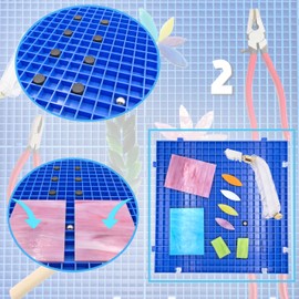 Stained Glass Supplies Kits, Glass Cutting Tools, Black Backed and Silver Backed Copper Foil Tape for Stained Glass Making (Basic Kit)