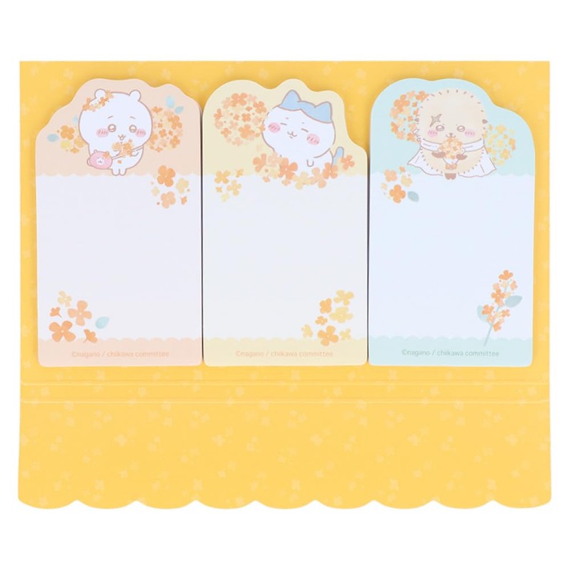 Sunstar Stationery S2840740 Chiikawa Sticky Notes, Die Cut, Orange