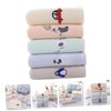 IWOWHERO Soft Cotton Face Towels for Kids 5 Pack Absorbent