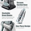 Unbranded Rotary Cheese Grater with Hand Crank & 3 Blades