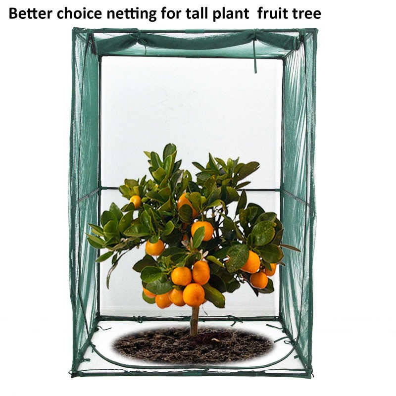 Portable 4'x4' Large 6FT Tall Plant Netting Cover Crop Cages