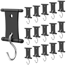 Homgaty Piping Strip Hooks, Set of 16 RV Awning Hooks for Piping Rail 5/6 mm and 7/8 mm, Awning Hooks, Camping Piping Rail Accessories for Motorhome, Caravan, Camping Tent