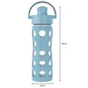 Lifefactory 16-Ounce Glass Water Bottle with Active Flip Cap and