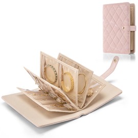 Vlando Jewelry Box for Girls Women,Travel Jewelry Case Organizer,Display Portability Jewelry Storage Bag for Gem Diamond Necklaces Rings Earrings Bracelets Punk